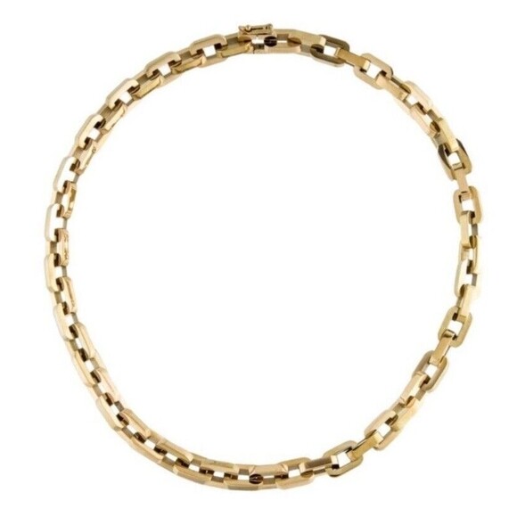 EDDIE BORGO Gold Plated Statement Chain Link Necklace and Earring Set NEW w/ Bag - Picture 2 of 7